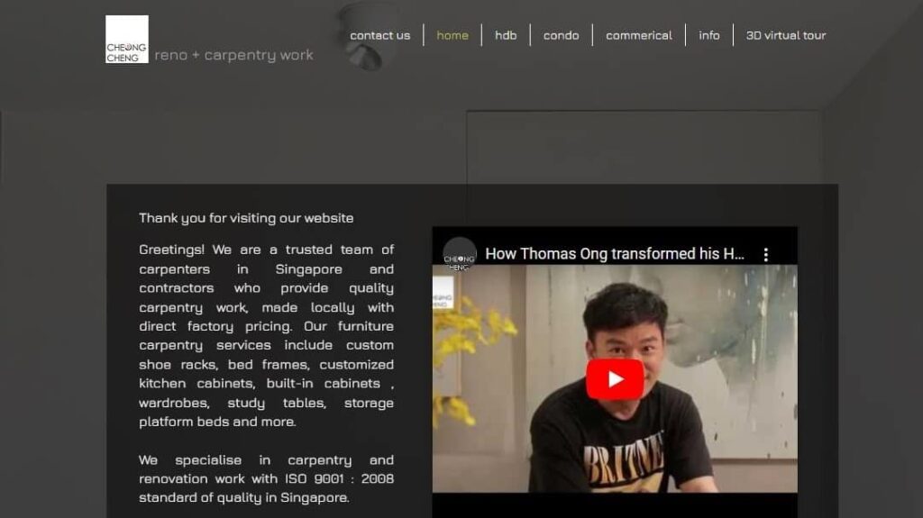Cheong Cheng Renovation + Carpentry Work Homepage