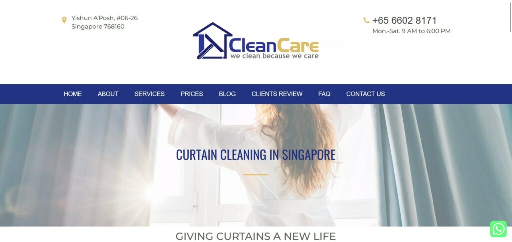 Clean Care Homepage