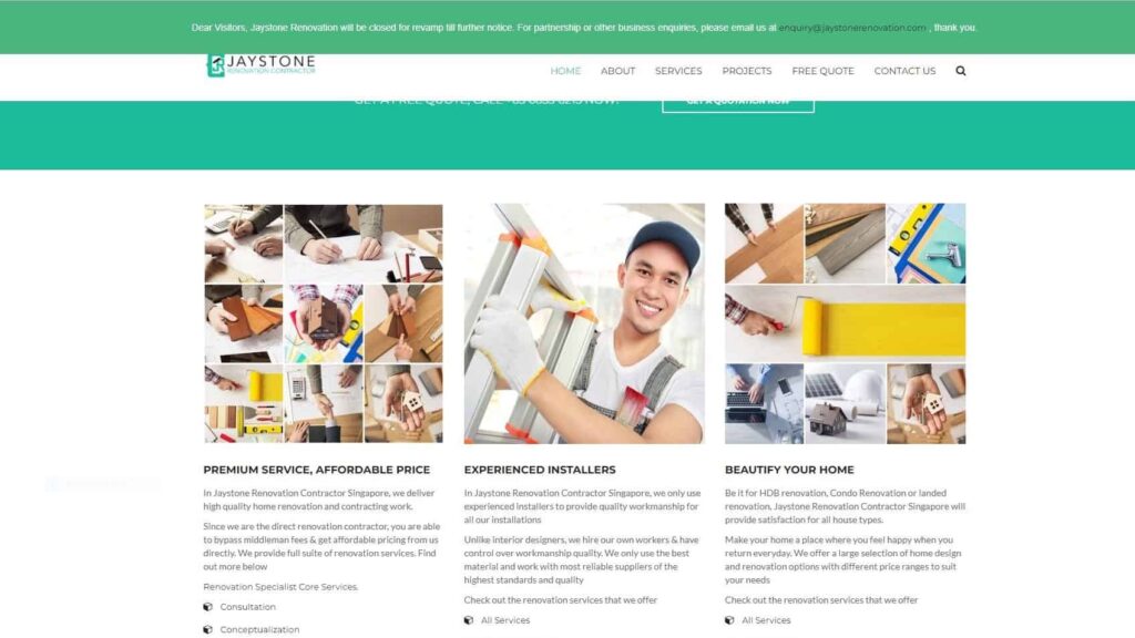 Jaystone Renovation Homepage