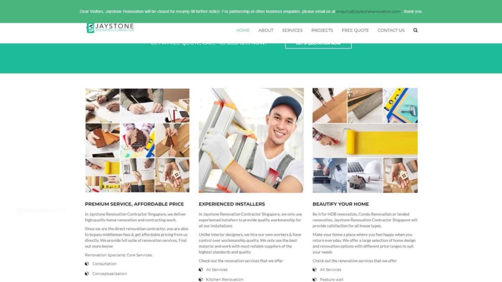 Jaystone Renovation Homepage