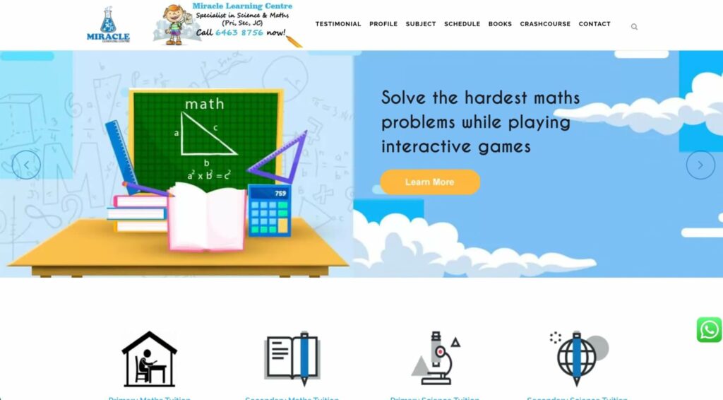 Miracle Learning Centre Homepage