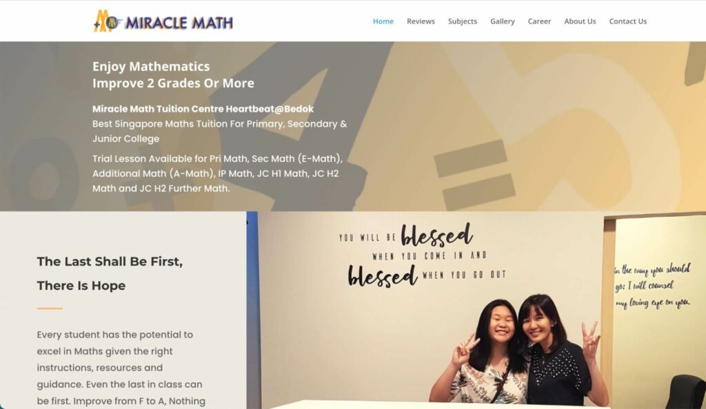Miracle Math Homepage
