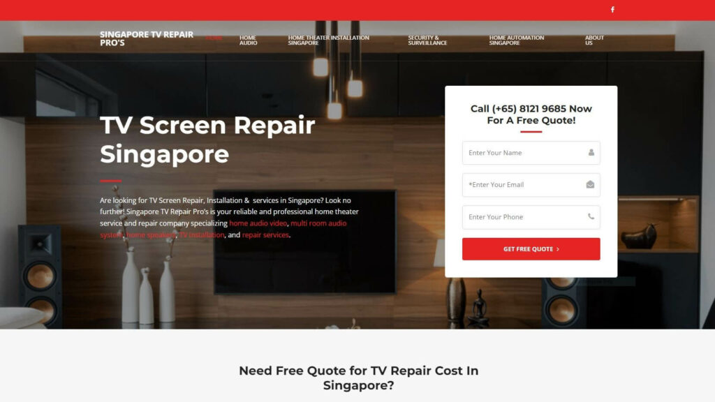 Singapore TV Repair Pro’s Homepage
