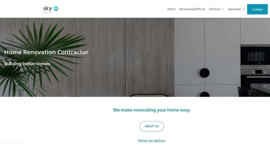 Sky Renovation Homepage