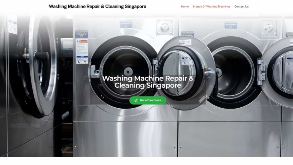 Washing Machine Repair & Cleaning Singapore Homepage