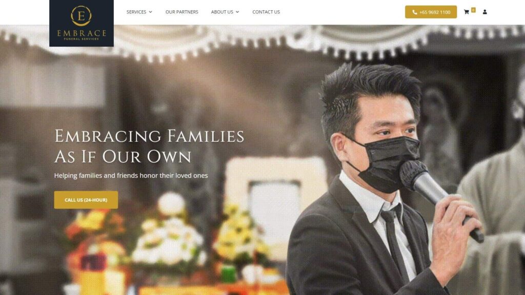 Embrace Funeral Services's Homepage