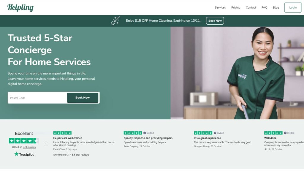 Helpling Singapore's Homepage