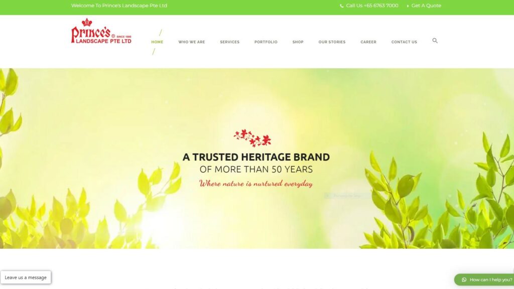 Prince’s Landscape Pte Ltd's Homepage
