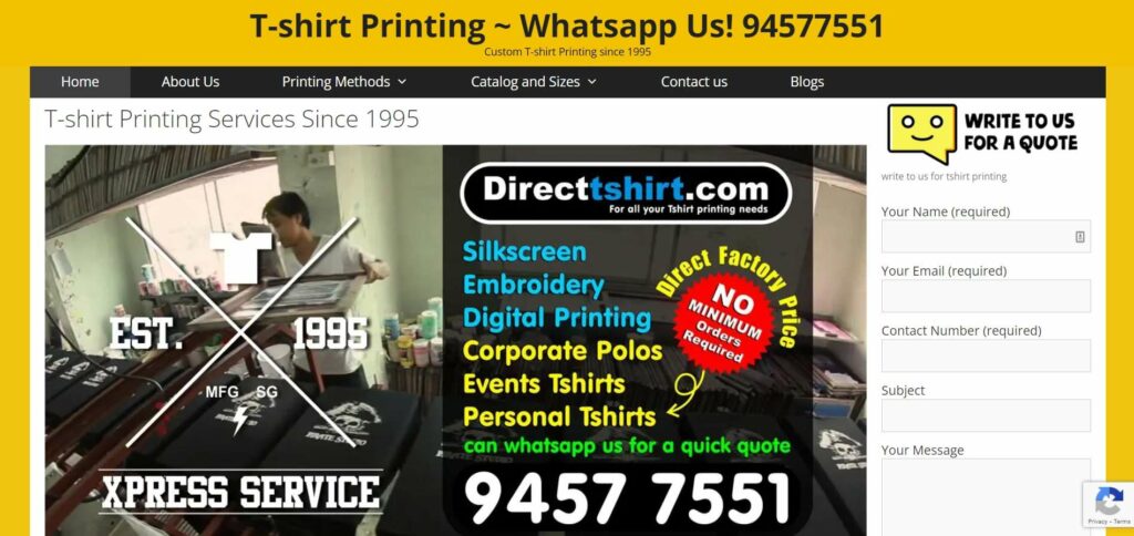 Direct T-Shirt's Homepage