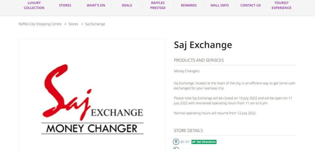 Saj 交易所主页