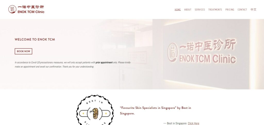 ENOK TCM Clinic's Homepage
