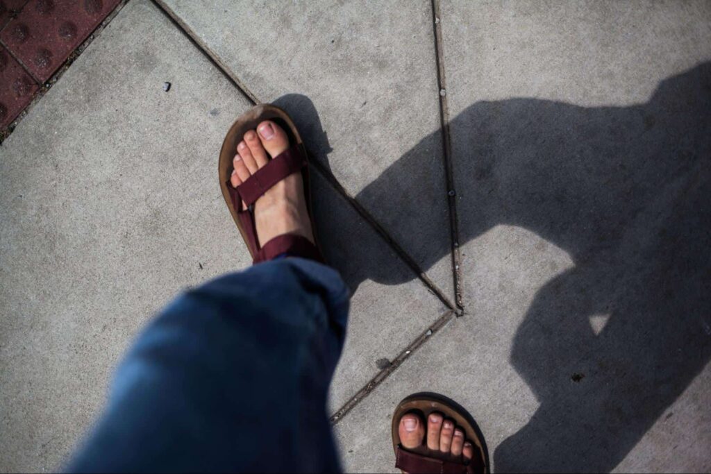 3. Opt for open-toe footwear
