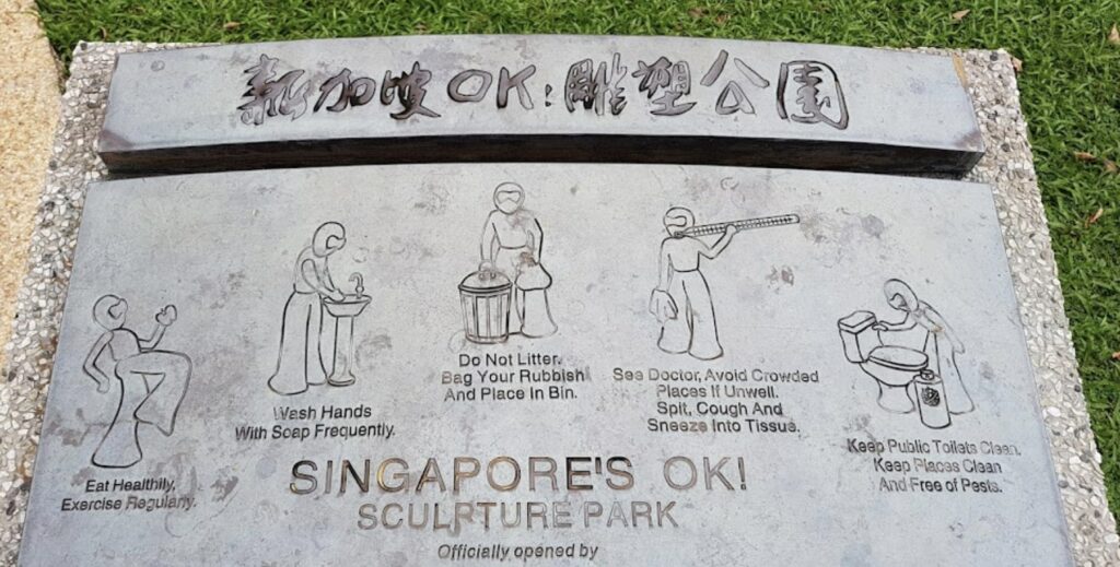 Pose next to unique sculptures at Singapore’s OK Sculpture Park