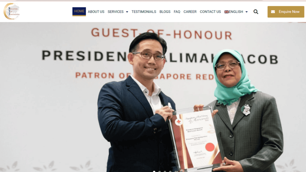 Singapore Top Immigration's Homepage