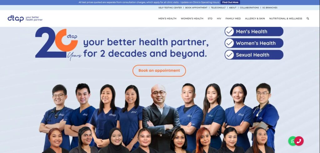 dtap clinic homepage