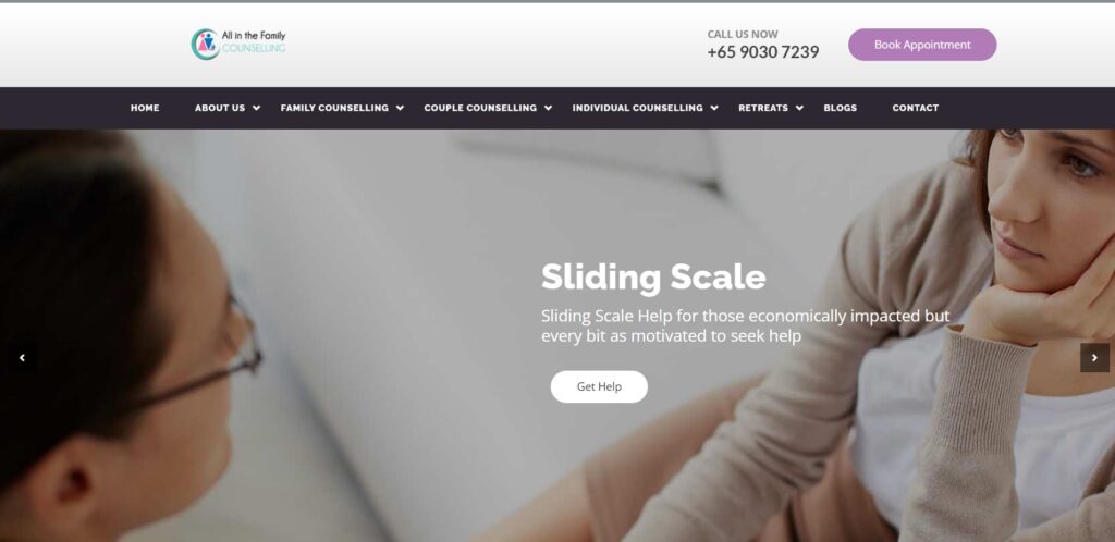 all in the family counselling homepage