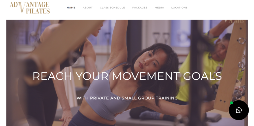 Advantage Pilates homepage