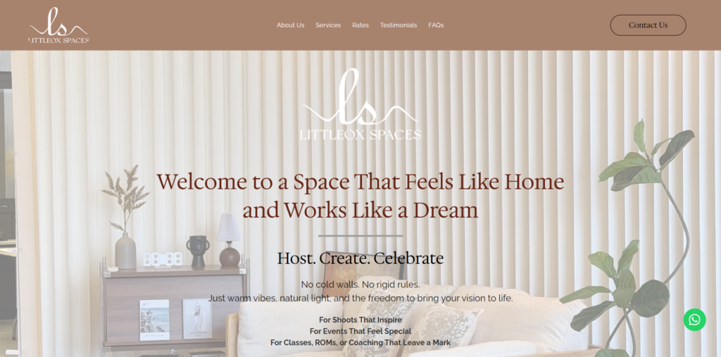 LittleOx Spaces homepage