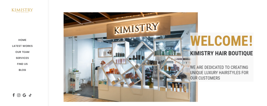 kimistry hair homepage