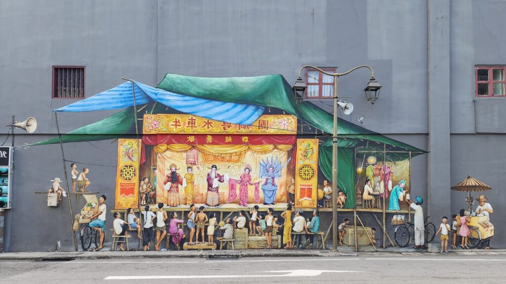 cantonese opera mural
